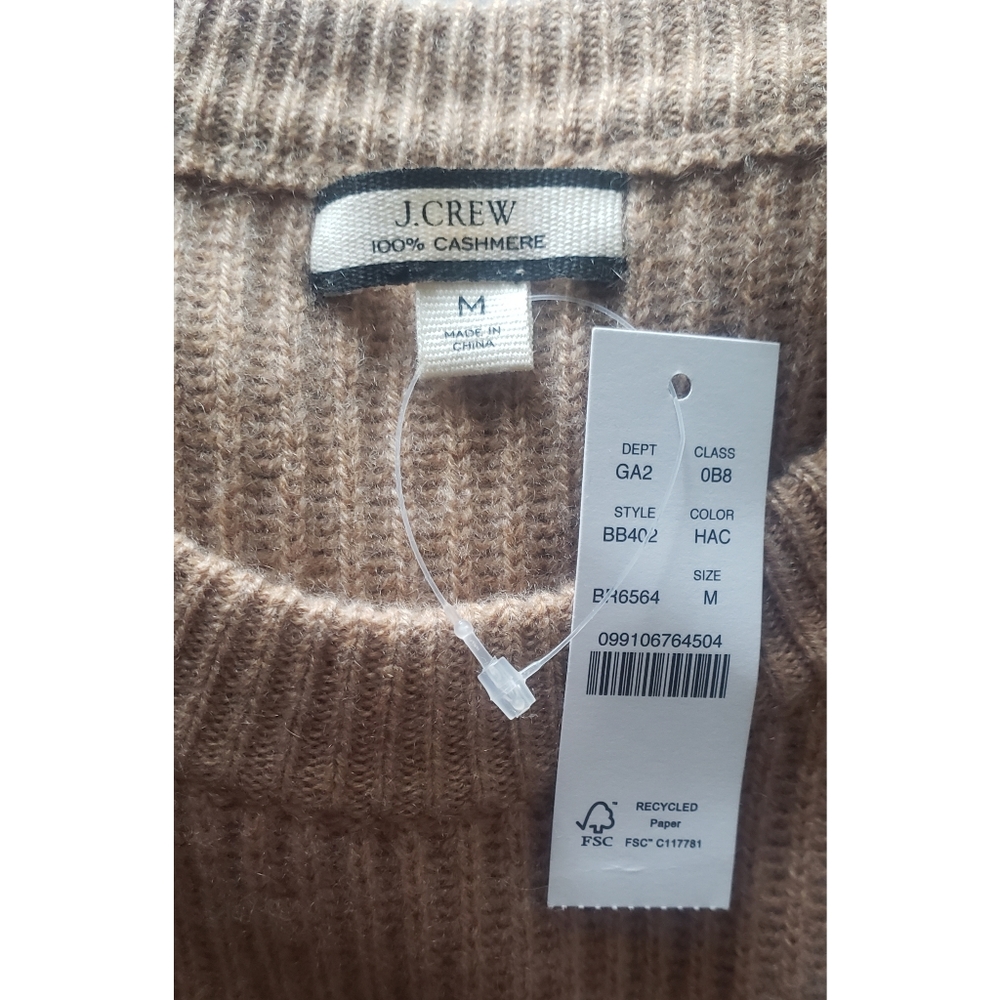 31. J.Crew Ribbed cashmere oversized crewneck sweater - Picture 6 of 6